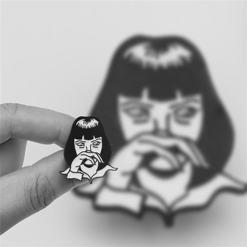 Needway   Junji Ito Anime Pin Aksesoris Pakaian Anime Japan Korsase Kawakami Tomie Horrific Picasso Style Pin Badge