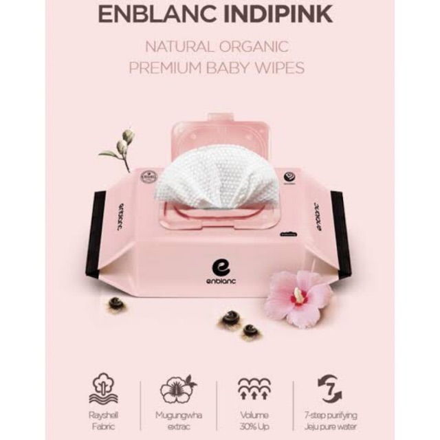 Enblanc Baby Wipes INDIPINK - BEIGE - VIOLET / Tisu Basah Cover Korea