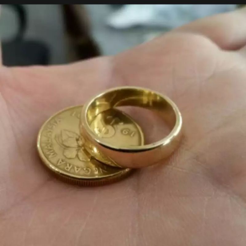 Viral cincin koin Malaysia asli anti luntur,cincin koin logam tahun 91, cincin pria dan wanita