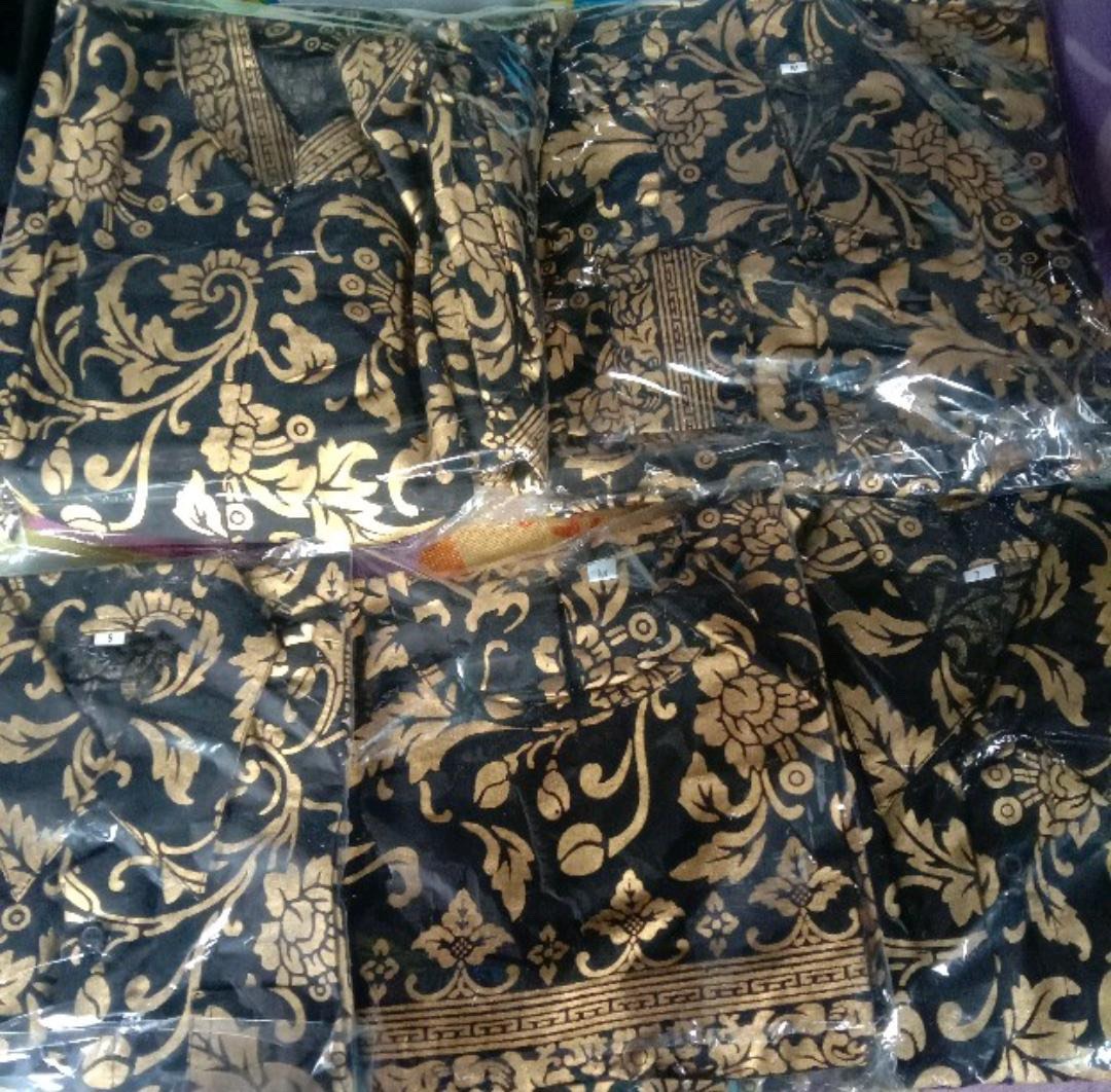 Batik Couple Keluarga Sania Ruffle Ori Ndoro Jowi Dnt Motif Bakung