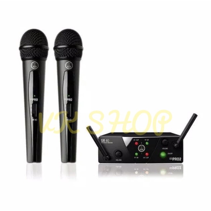 Mic Wireless AKG WMS40/ WMS 40 Pro Mini 2 Mic Handheld