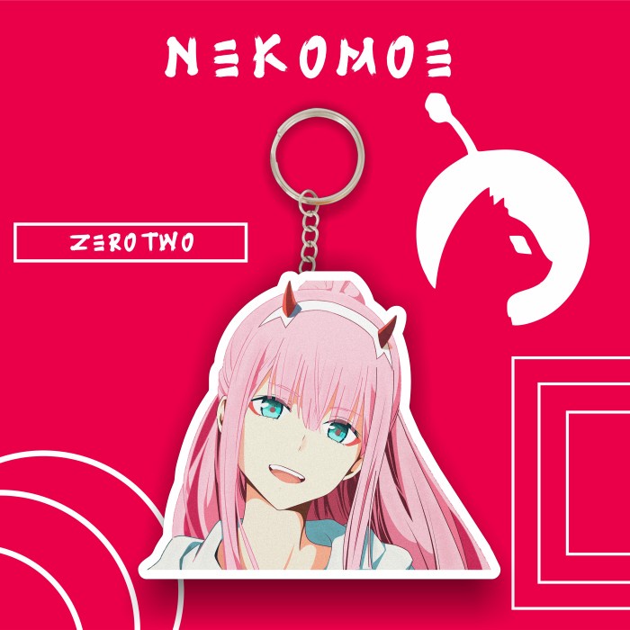 Gantungan Kunci Zero two - Putih