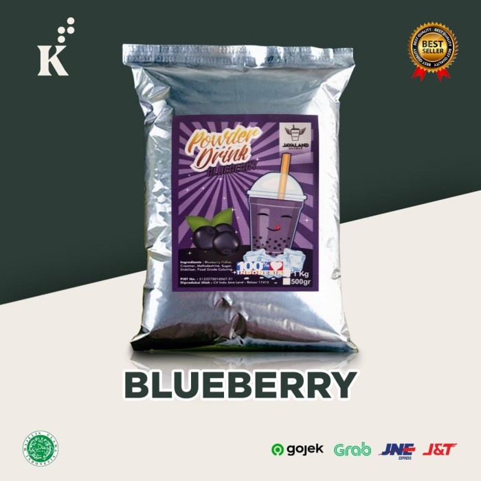 

BUBUK MINUMAN BUBBLE POWDER DRINK BLUEBERRY ORIGINAL JAVALAND 1KG