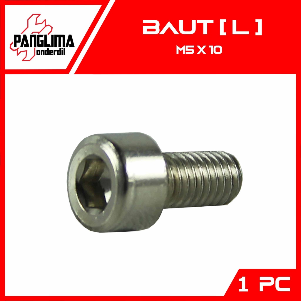 Baut L-L4 M5x10-5X10-M 5 x 10 Kunci-K 4 P-Pitch 0.8 Baud-Bolt