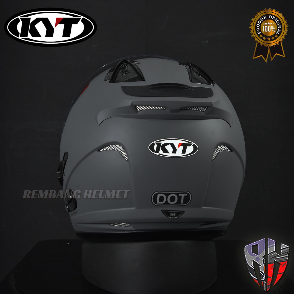 HELM KYT GALAXY FLAT R SOLID GORILLA MATT GREY /PAKET GANTENG-5