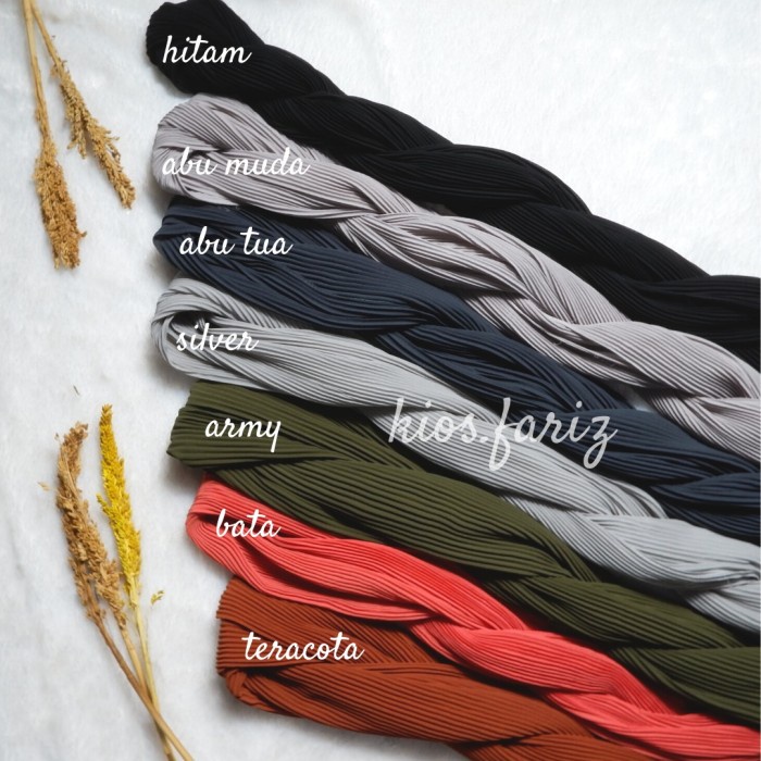 PASHMINA- PASHMINA PLISKET SHAWL CERUTI, PASHMINA PLISKET, KERUDUNG PLISKET - HITAM -PASHMINA.