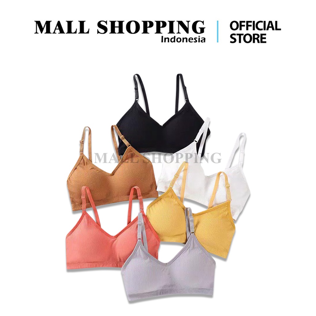 (COD) Bra Wanita Model Tanpa Kawat Dengan Bahan Halus Sexy MALL SHOPPING