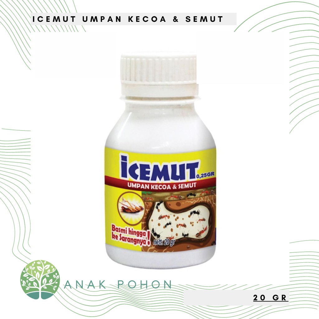 TERLARIS ICEMUT 0,25gr - BASMI KECOA &amp; SEMUT HINGGA KE SARANGNYA - GREEN WORLD - 20 GRAM