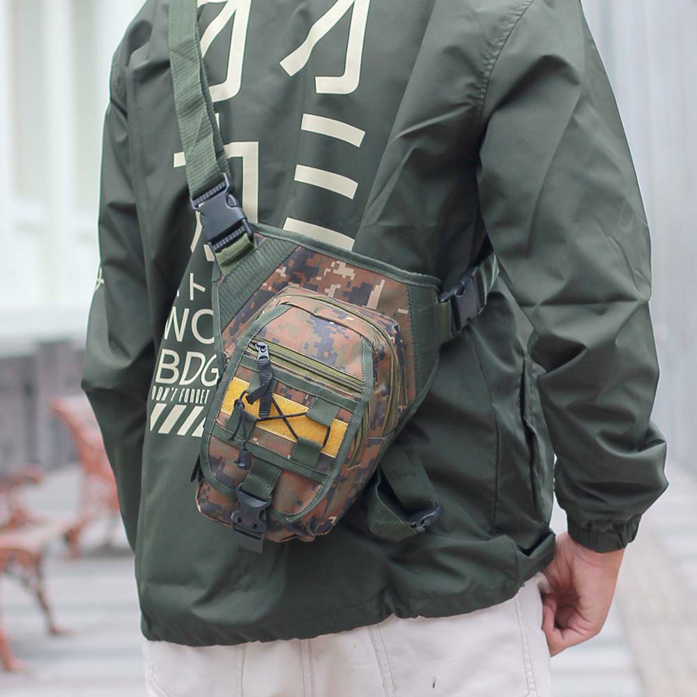 Tas Selempang Pria Waistbag Tas Pinggang Tactical Loreng Army Tas Kaki Paha Samping Cowok