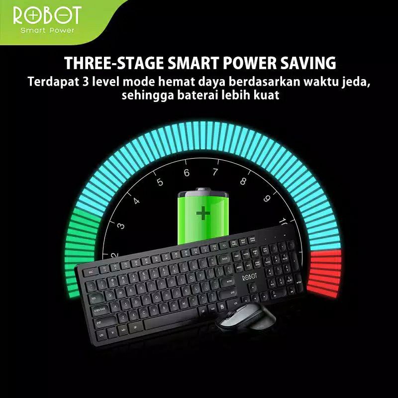 Robot KM4000 Wireless Keyboard and Mouse Combo