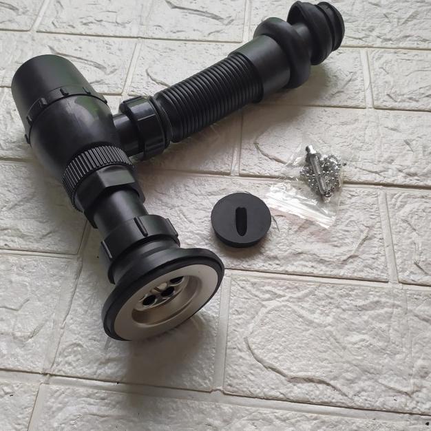 ❃ afur wastafel black/sifon pvc wastafel black/afur pembuangan wastafel - afur pvc black ✳