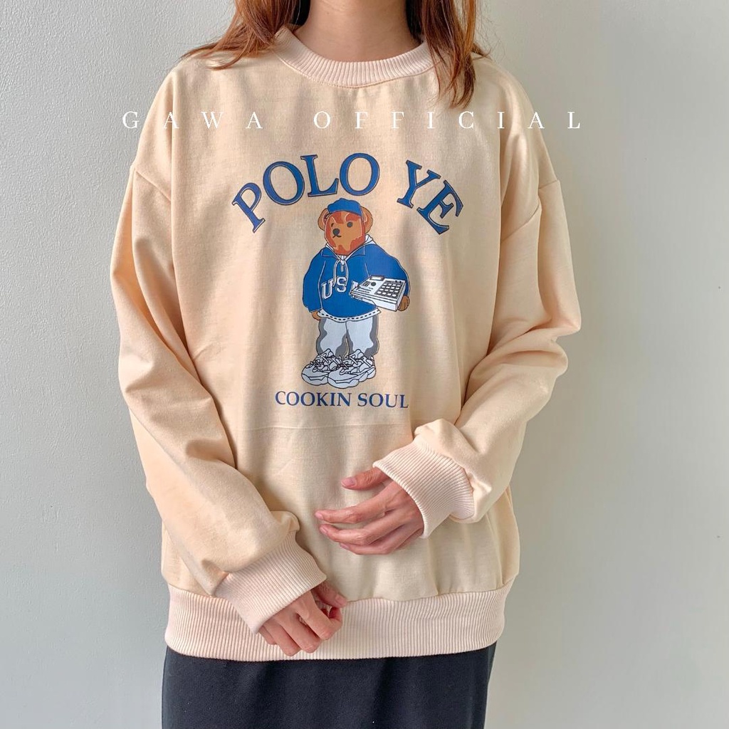 SWEATER OVERSIZE WANITA  POLO YE SWEATER PRIA WANITA SWEATER WANITA PRIA CREWNECK SWEATER