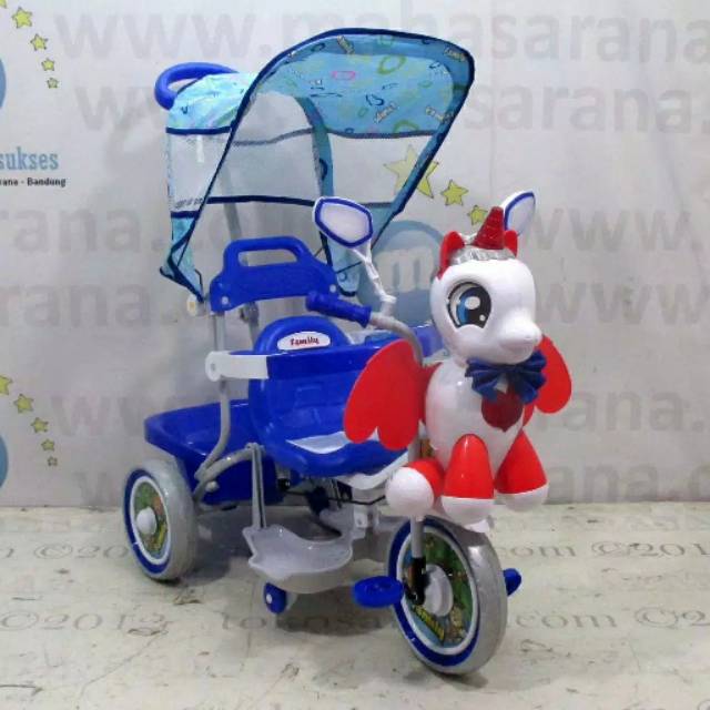 Sepeda Roda Tiga Family F993GT Mainan Musik Pegasus Unicorn