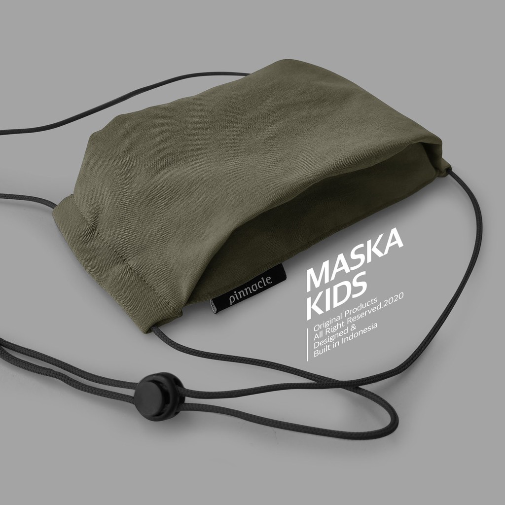 Pinnacle MASKA KIDS Olive - Masker Non Medis