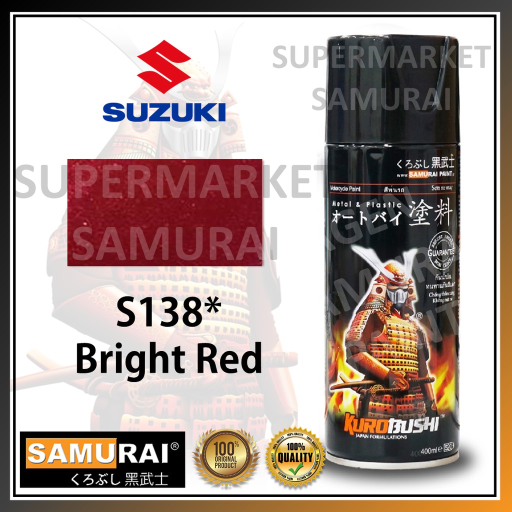 

Samurai Paint S138* Warna Bright Red Cat Pilox SUZUKI