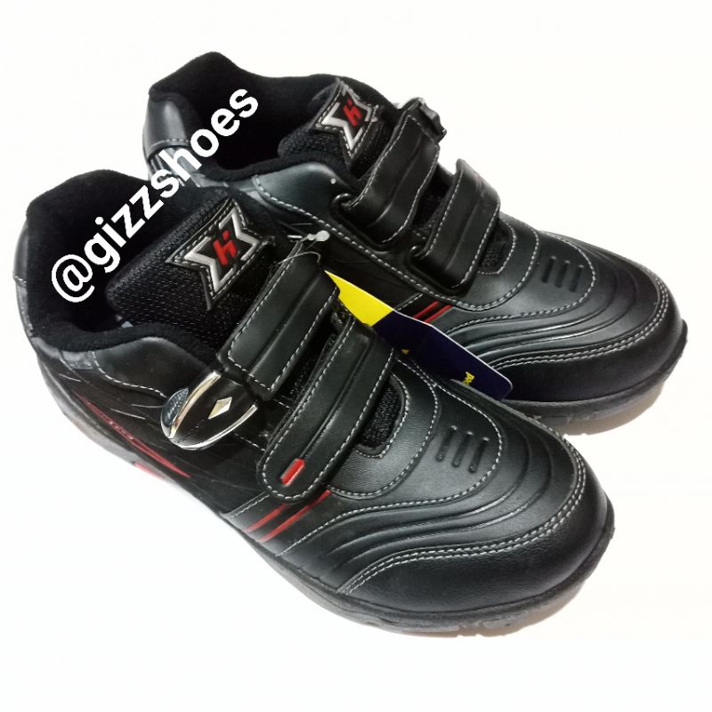 Sepatu Sekolah Kasual Olahraga Anak Cowo Laki-laki Homyped Reynand Hitam Perepet Magnet SD SMP Black