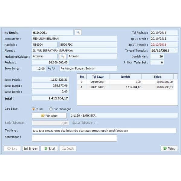 software Program Koperasi Simpan Pinjam Versi 4.0 ORIGINAL