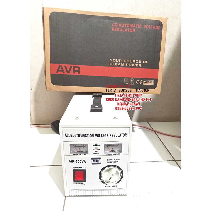 Stavol stavolt Stabilizer AUTOMATIC VOLTAGE REGULATOR  stabiliser AUGEN Germany 500W 500 VA