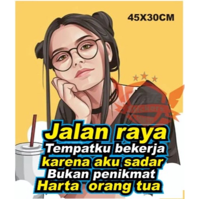 STIKER PRINTING KATA KATA LUCU UNTUK PINTU TRUK PICK UP DLL