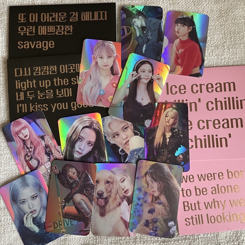 BLACKPINK The Show Photocard / Lyrics card - Jennie, Rosé, Jisoo, Lisa pc rose
