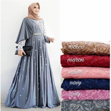 TERLARIS ABAYA ASHAFA FIT TO XL BAJU TERBARU ABAYA PUTIH GAMIS IBU SYARI ORI - Hitam Barang