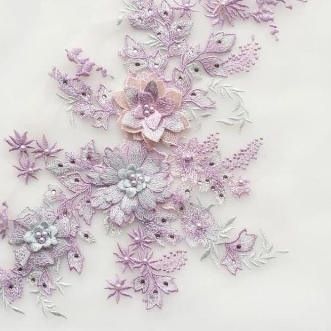 ✯ lace bordir bunga 3d import ▲