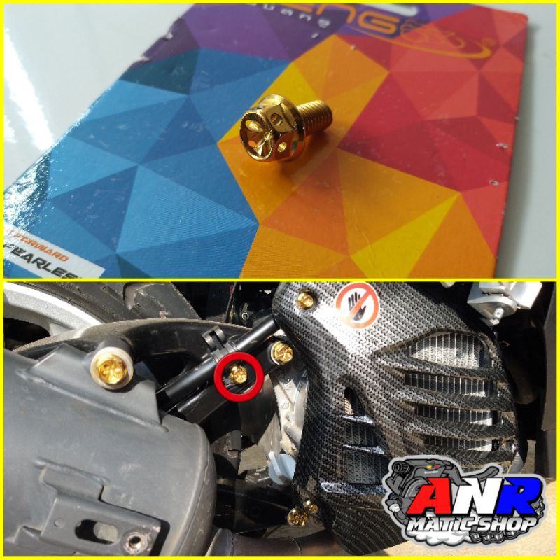 (1 Pcs) Baut breket selang rem belakang nmax xmax Probolt Heng thailand