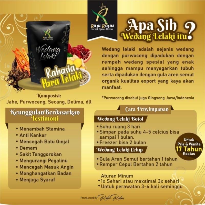 

Wedang Lelaki by Ratu Ratus Original