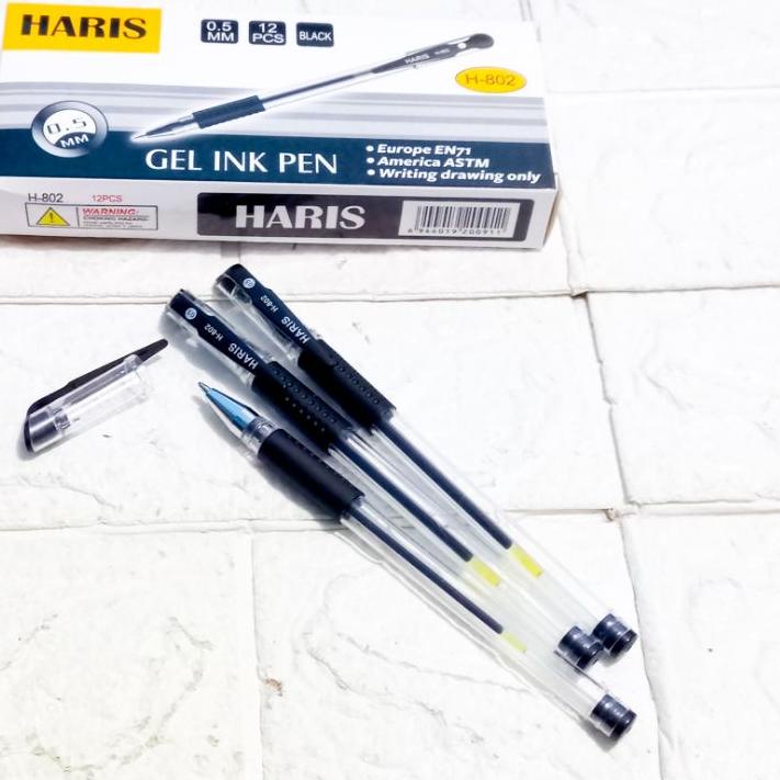 

NEW_PRODUCT Pulpen gel Hitam 0.5mm HARIS ( isi 12 pcs) produck terlaris