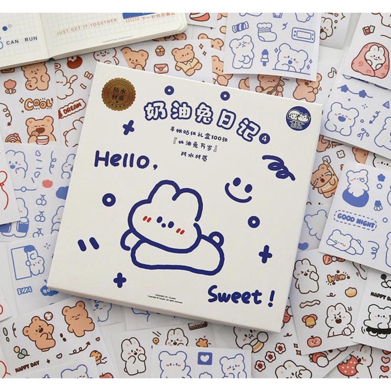 

Sticker PET DIY Scrapbook Stiker Hias Lucu Random