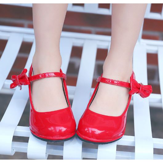 [Brandedbaby] 27-35 SEPATU PESTA ANAK PEREMPUAN / SEPATU HAK TINGGI ANAK HEEL SHOE MERAH PINK HITAM