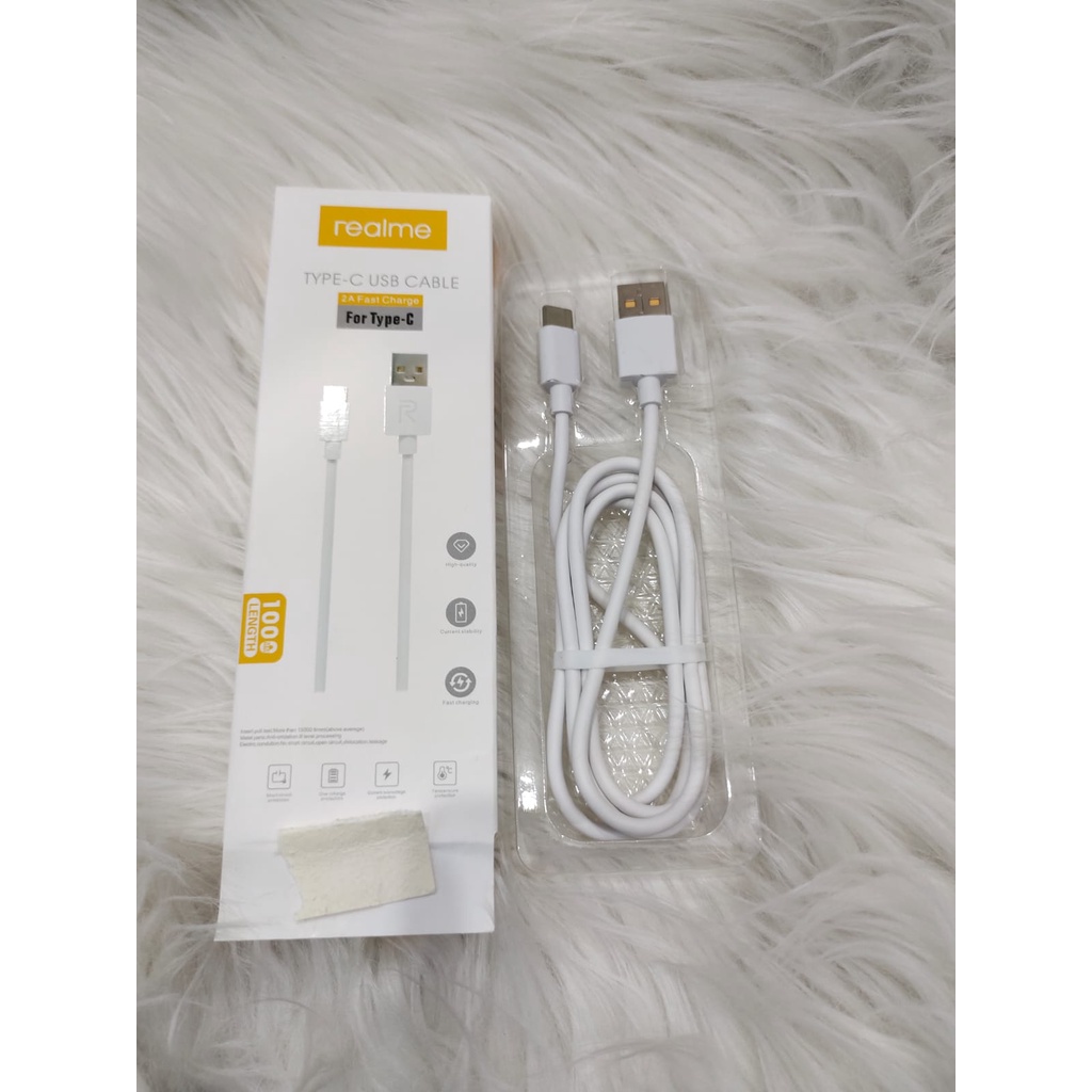 Kabel Data Micro Usb &amp; Type C Realme Fast Charging / Kabel Data Realme - Tipe C, Micro USB