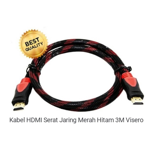 KABEL HDMI ( SERAT MERAH 3 METER )