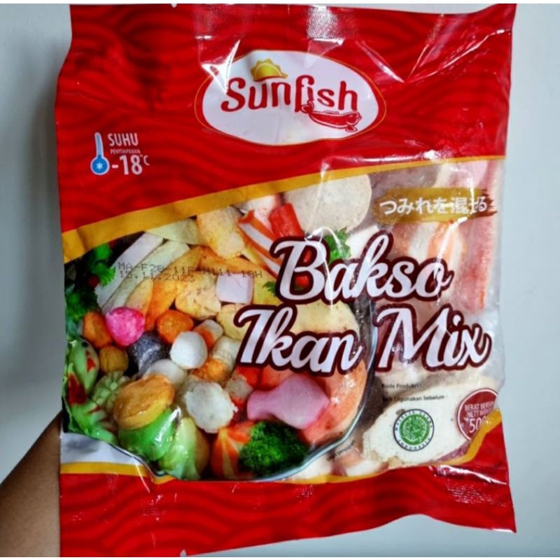 

SUNFISH Bakso Ikan Mix 500gr (Suki Campuran) (Tahan Suhu Ruangan 3hari)