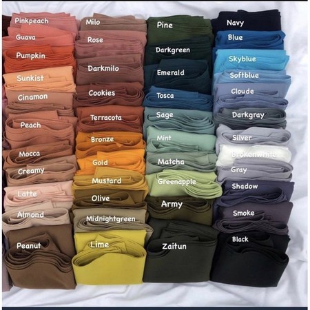 TERMURAH !! PASHMINA BASIC POLOS CERUTY BABY DOLL PREMIUM 180x75 CM | PASHMINA SHAWL