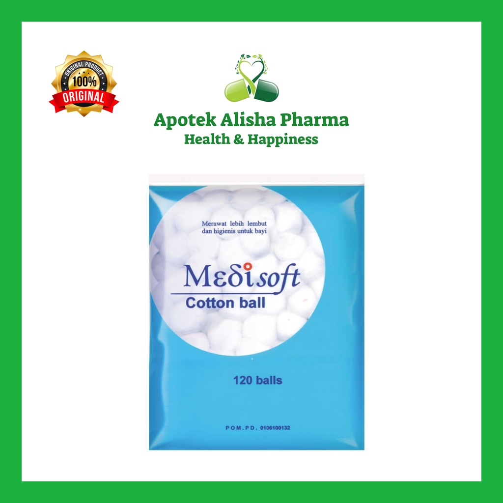 Medisoft Cotton Ball 75gr - Medisop Kapas Bola / Bulat / Cebok Bayi