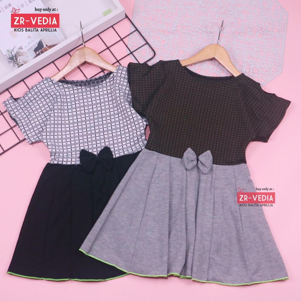 Dress Sabrina Pita 2-3 Tahun / Dres Anak Perempuan Murah Baju Cewek Dres Lengan Balita Pesta Fashion