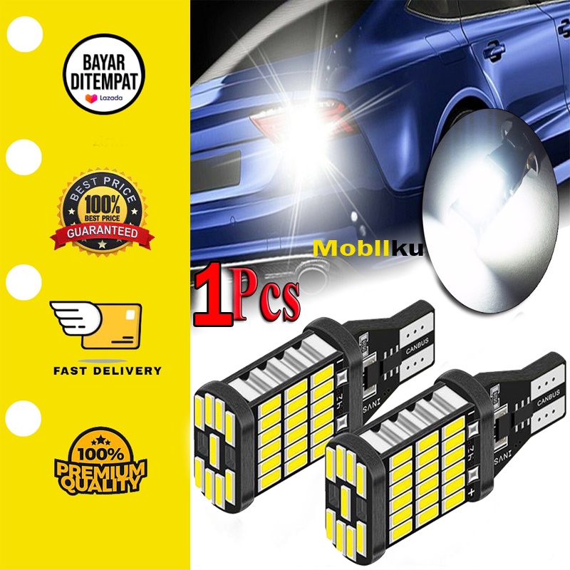 [BISA COD] Lampu Led Mundur T15 T10 W16w Canbus 45 Led Super Bright Error Free