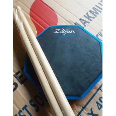 Drum Pad Zildjian 6 Inch dan 10 Inch Free Stick Drum Zildjian 1 Set