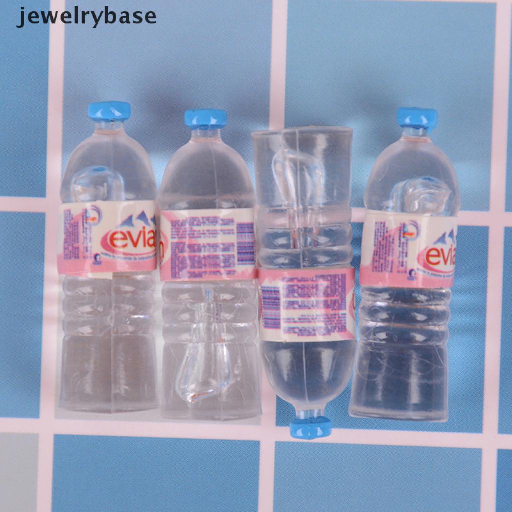 Base 4Pcs / Set Mainan Miniatur Botol Minum Skala 1: 12 Untuk Aksesoris Dapur Rumah Boneka