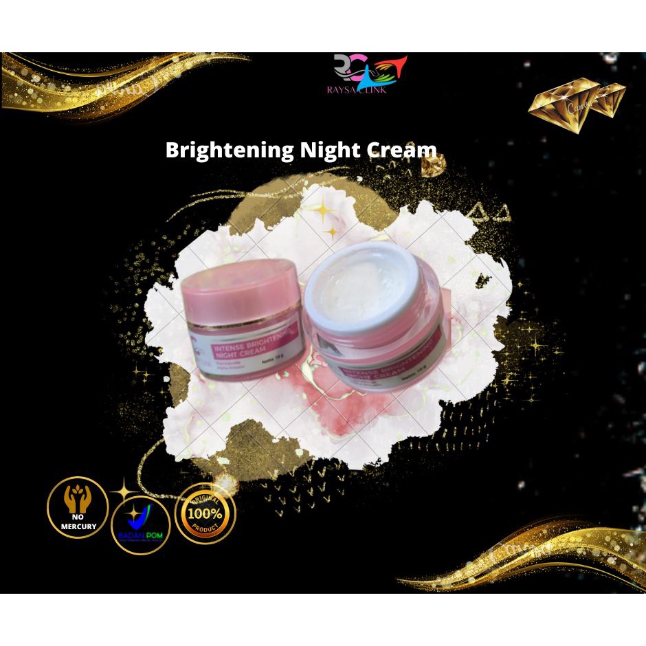 ADVANCED Skincare Brightening night Krim cream malam  Glowing Wajah Perawatan Kecantikan Bpom RAYSA 
