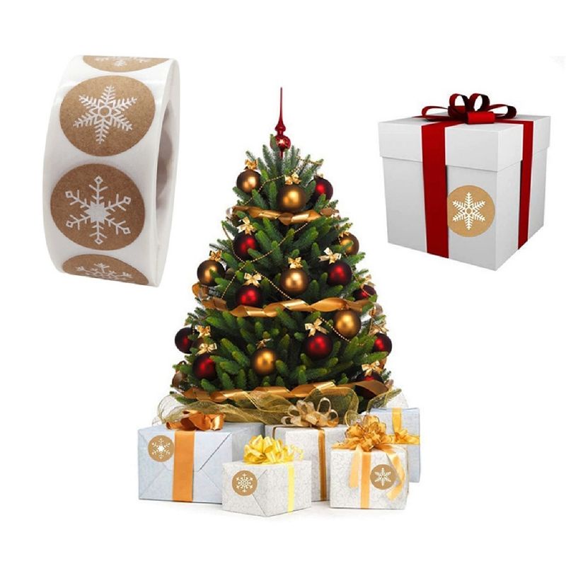 

Stiker Snow Flakes Buat Souvenir Packaging Hampers Kado Natal