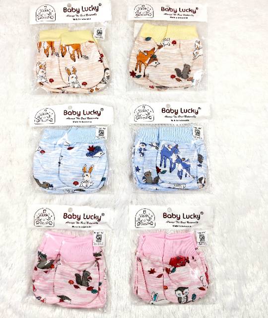 (3 Set) Bb Lucky_sarung tangan kaki bayi /  stk baby lucky / sarung tangan bayi 