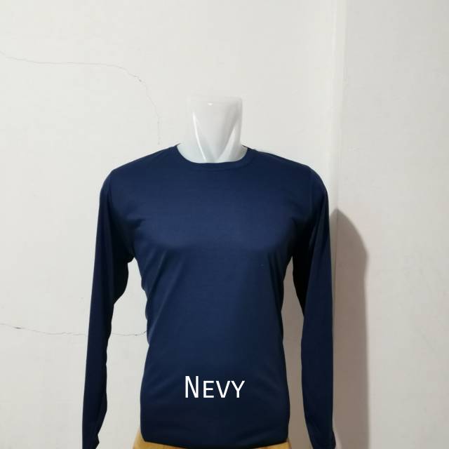 Noveli wear - Kaos polos panjang atasan baju costum seragam unisex | kaos polos lengan panjang cotton pe premium oversize M L XL XXL