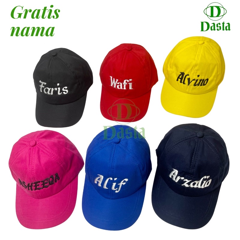 Topi Anak Gratis Bordir Nama Usia 1 Sampe 5 Tahun Shopee Indonesia