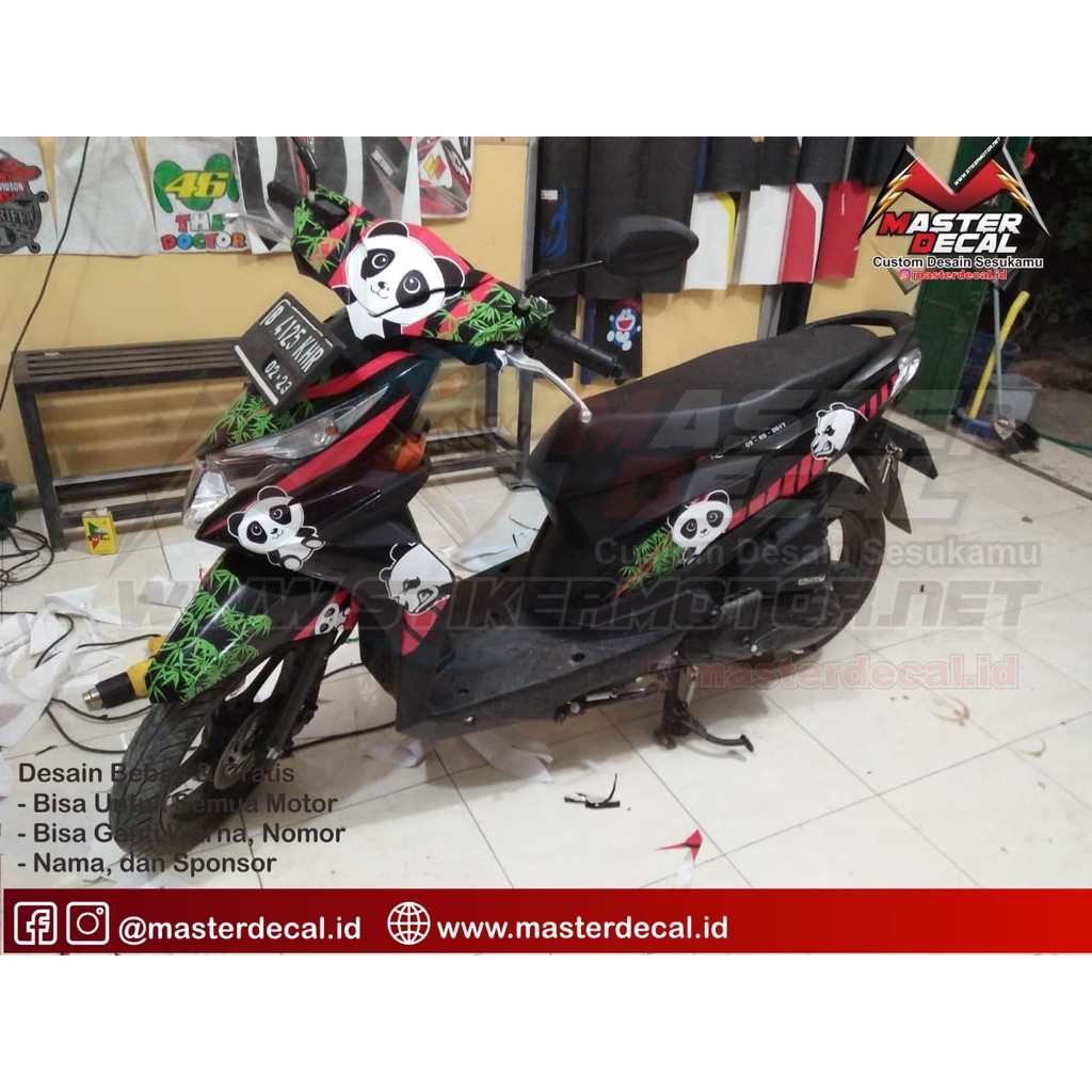 Stiker Motor All New Beat Panda Shopee Indonesia