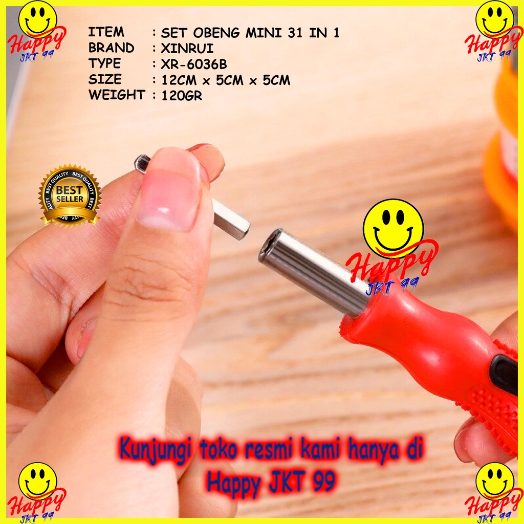 [ HAPPY JKT 99 ] OBENG SET 31IN1 SCREWDRIVER OBENG SET 31 IN 1 SCREW DRIVER MULTIFUNGSI