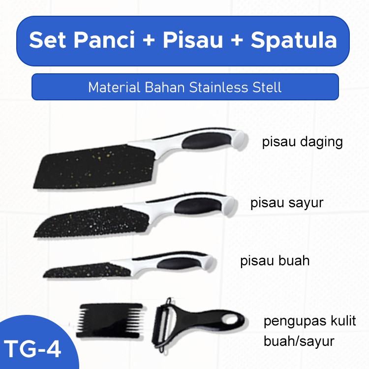 Teflon Panci Set Warna Cookware Set Frypan 18 Pcs HomeLiving