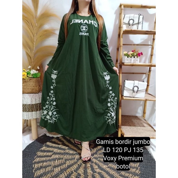 CILA GAMIS BORDIR WANITA BAHAN VOXY PREMIUM