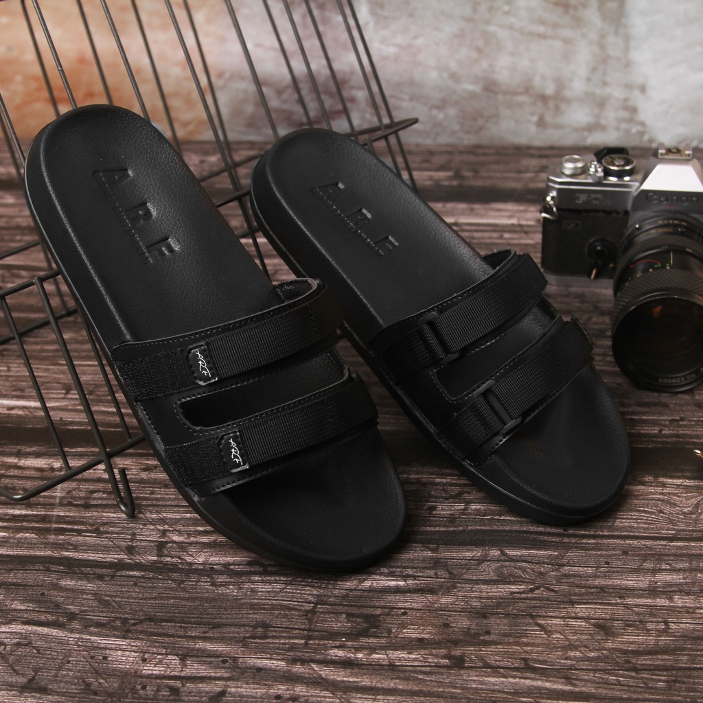 Zico Black | Sandal Casual EVA Ringan Slop Santai Simple Pria Men Ori Sendal Footwear | ARF FORIND